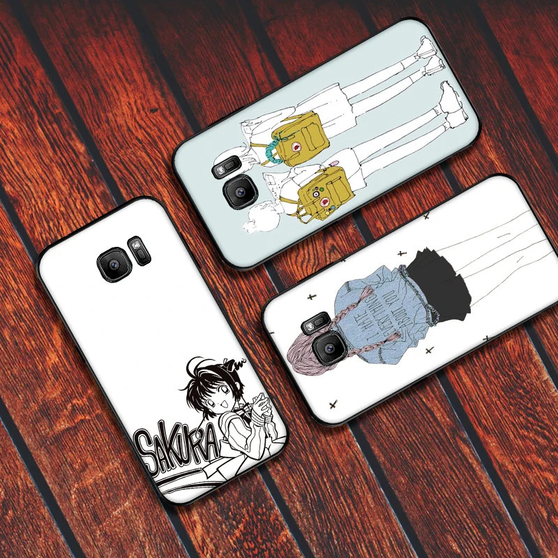 Для samsung A3 A5 A6 A7 A8 A9 A10 A20 A30 A40 A50 A60 плюс Чехол черного цвета для девочек силиконовая