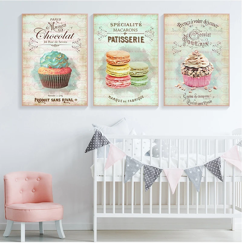 Декор в скандинавском стиле постеры для дома кухня ресторан десерт хлеб холст