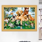 Набор для алмазной живописи стразы, картина 5D сделай сам с изображением лошади, собаки, кошки, попугая, птиц, мозаика для вышивки