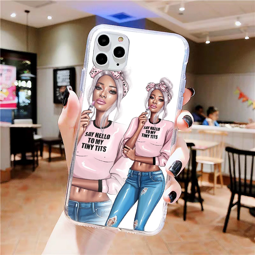 

For iPhone11 Pro Max 5S SE 6 6S 8 X XS XR For iphone 7 plus phone case Luxury fashion hot girl summer Cover coque soft silicone