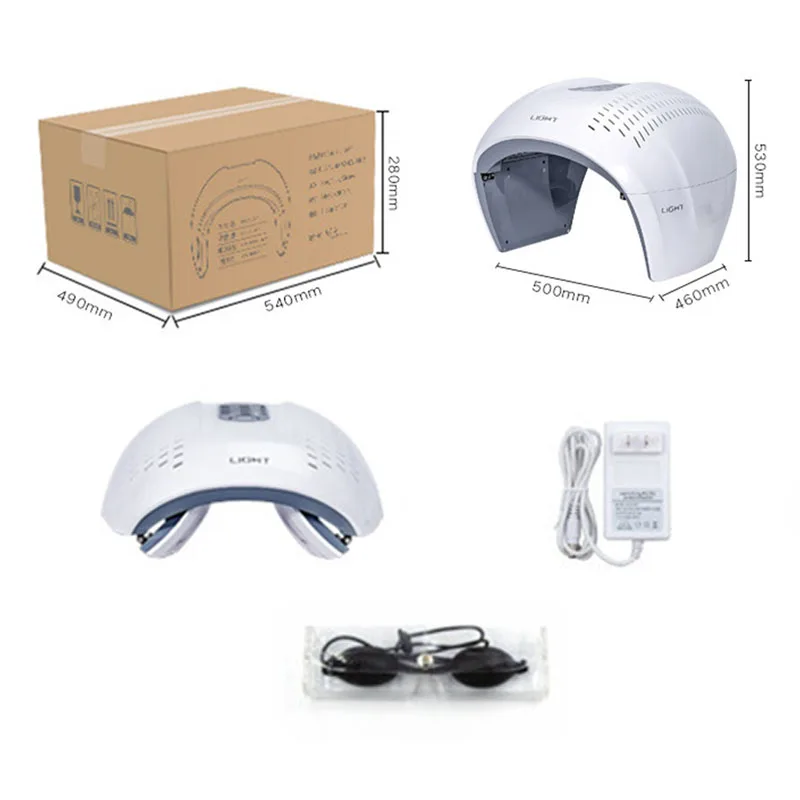 7 цветов PDF светодиодный светильник маска для лица терапия Анти-отбеливание акне