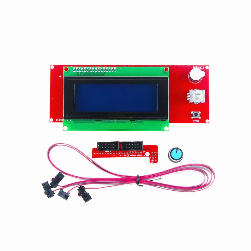 Комплект Reprap Ramps 1 6 с Mega 2560 r3 + Heatbed MK2B 2004 ЖК контроллер DRV8825 механический