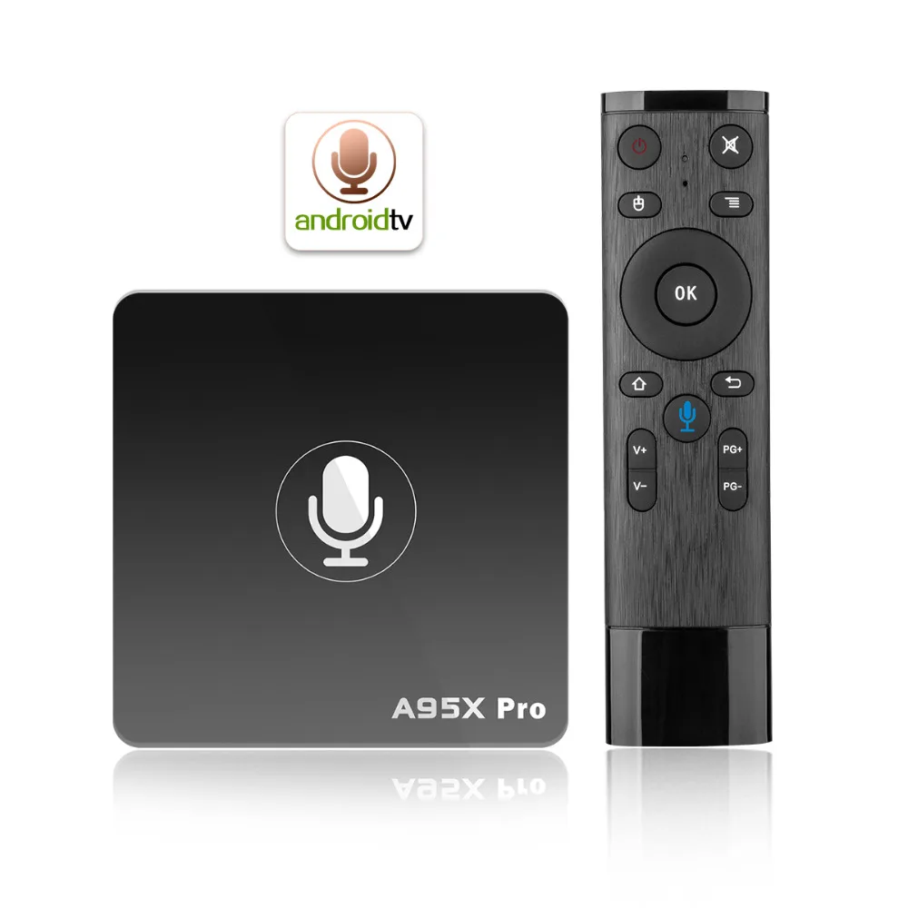 A95X Pro TV Box 2 4G Голосовое управление Amlogic S905W Android 7 1 Гб ОЗУ 16 ПЗУ WiFi 100 Мбит/с H.265