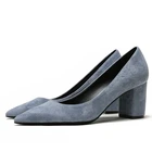 Обувь из натуральной кожи; Женские туфли-лодочки с острым носком; Туфли-лодочки на высоком каблуке 6 см, модная, с неглубоким раструбом, чёрные рабочие ботинки размера плюс; Большие размеры 33-43, E0111