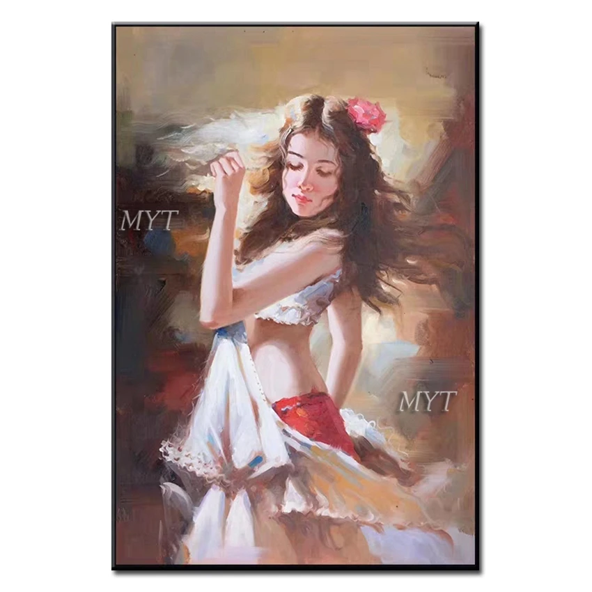 Красивые девушки танцуют фото стены искусства 100% ручная роспись маслом Женщины