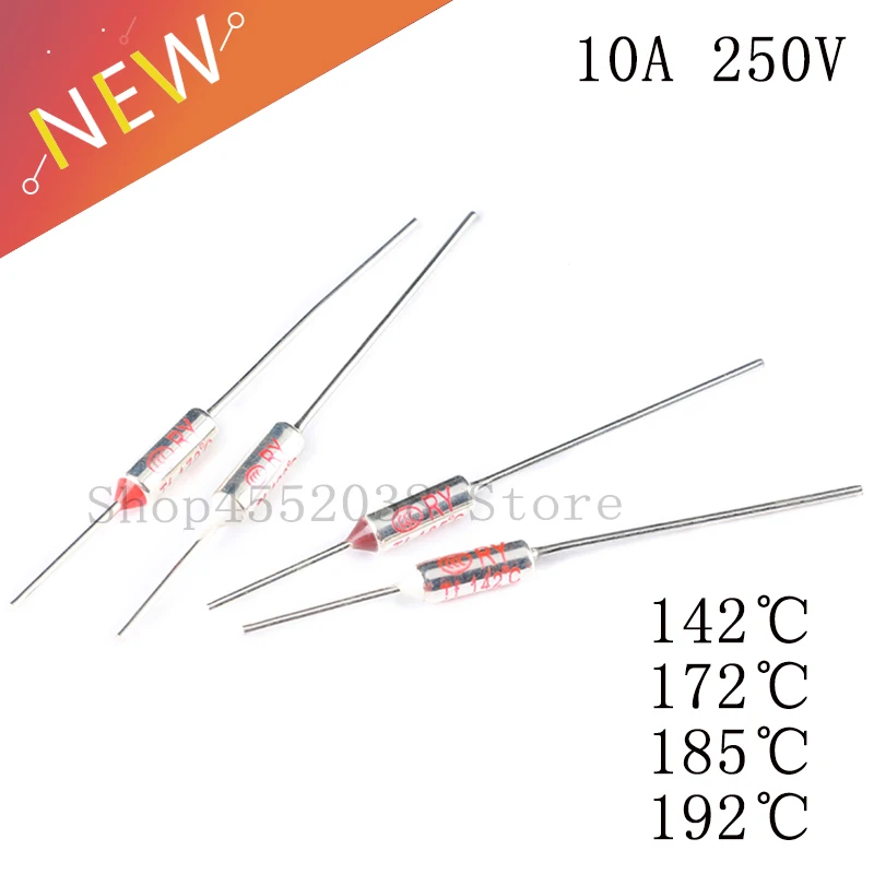 5Pcs/lot TF Thermal Fuse RY 10A 250V  Series Metal shell Fuses 142/172/185/192 centigrade 250V 10A Rice cooker Thermal Fuse