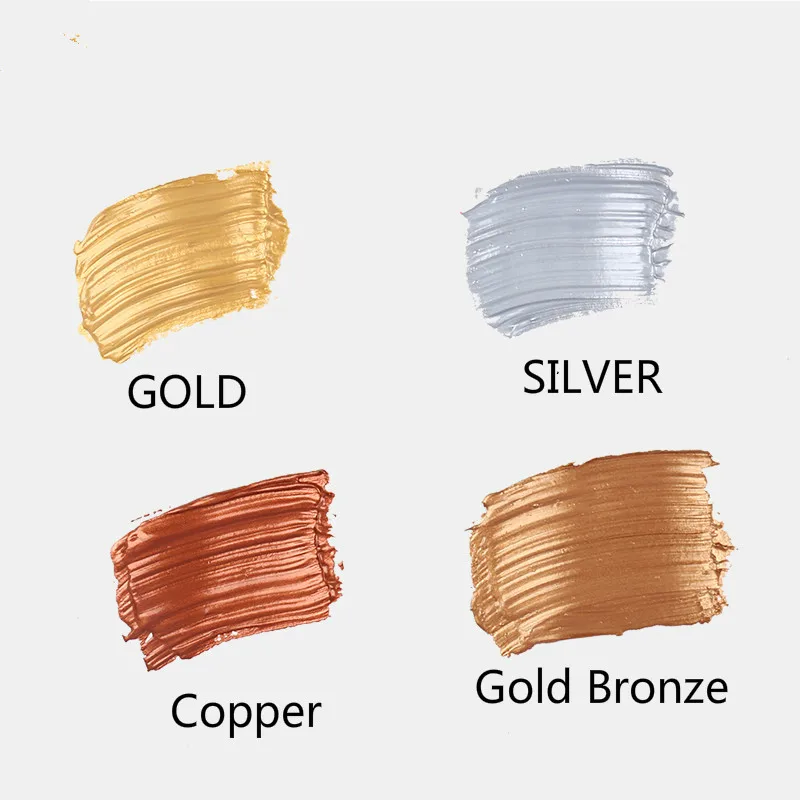 Золотой Серебряный 3D акриловый лак для обработки дерева металлическое покрытие