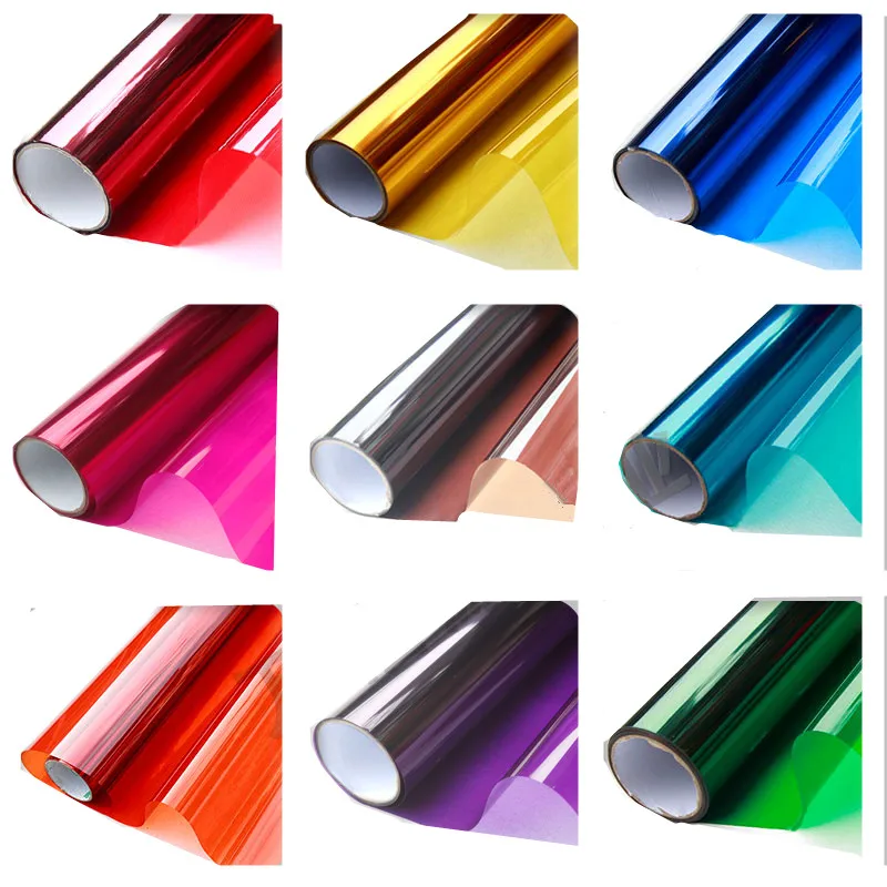 Самоклеящаяся цветная пленка для окон 55 х400 см стеклянная наклейка теплоизоляция