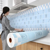 new kitchen oil proof waterproof wall stickers anti fouling self adhesive wallpaper stove cabinet contact paper aluminum film