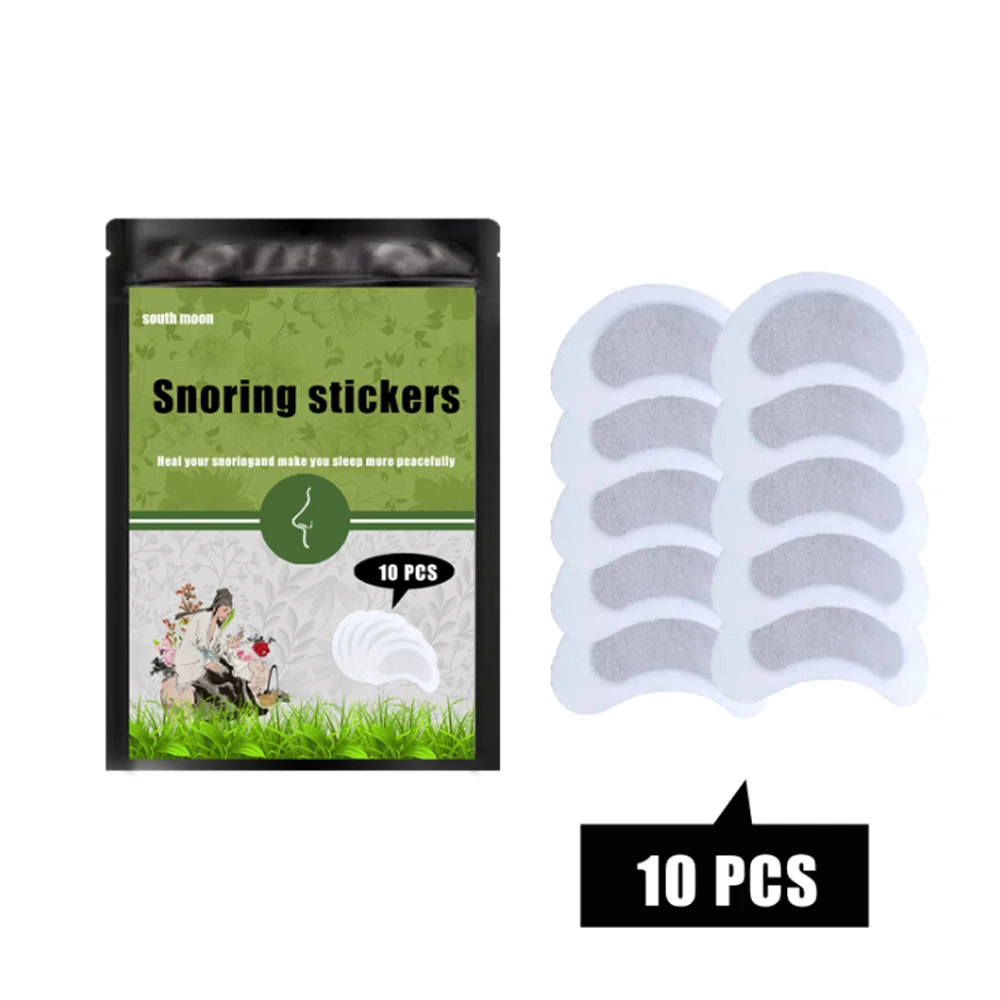 

10pcs/pack Anti Snoring Sticker Non Side Effects Snore Stopper Nasal Strips For Better Breathe Impove Sleep Personal Health Care
