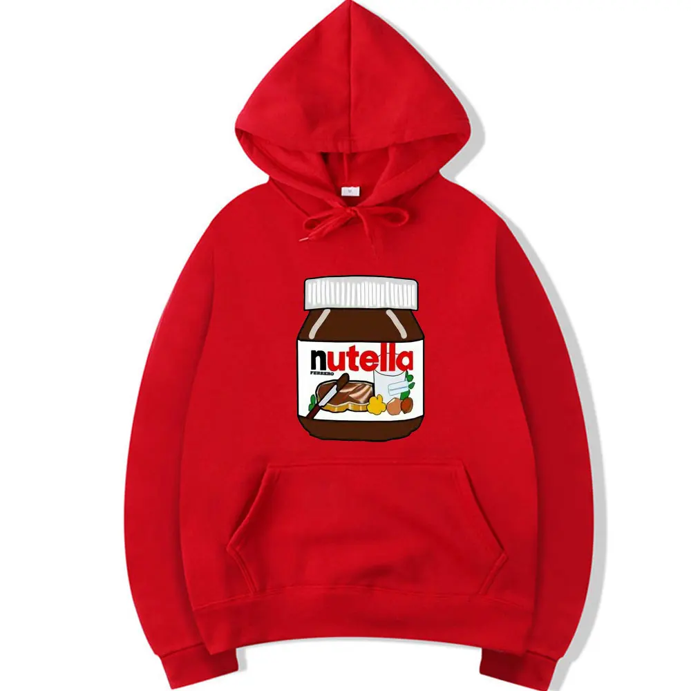 Nutella милый значок для мужчин/женщин толстовки пары Повседневный стиль печати балахон хип хоп осень зима флисовые кофты с капюшоном спортивные костюмы