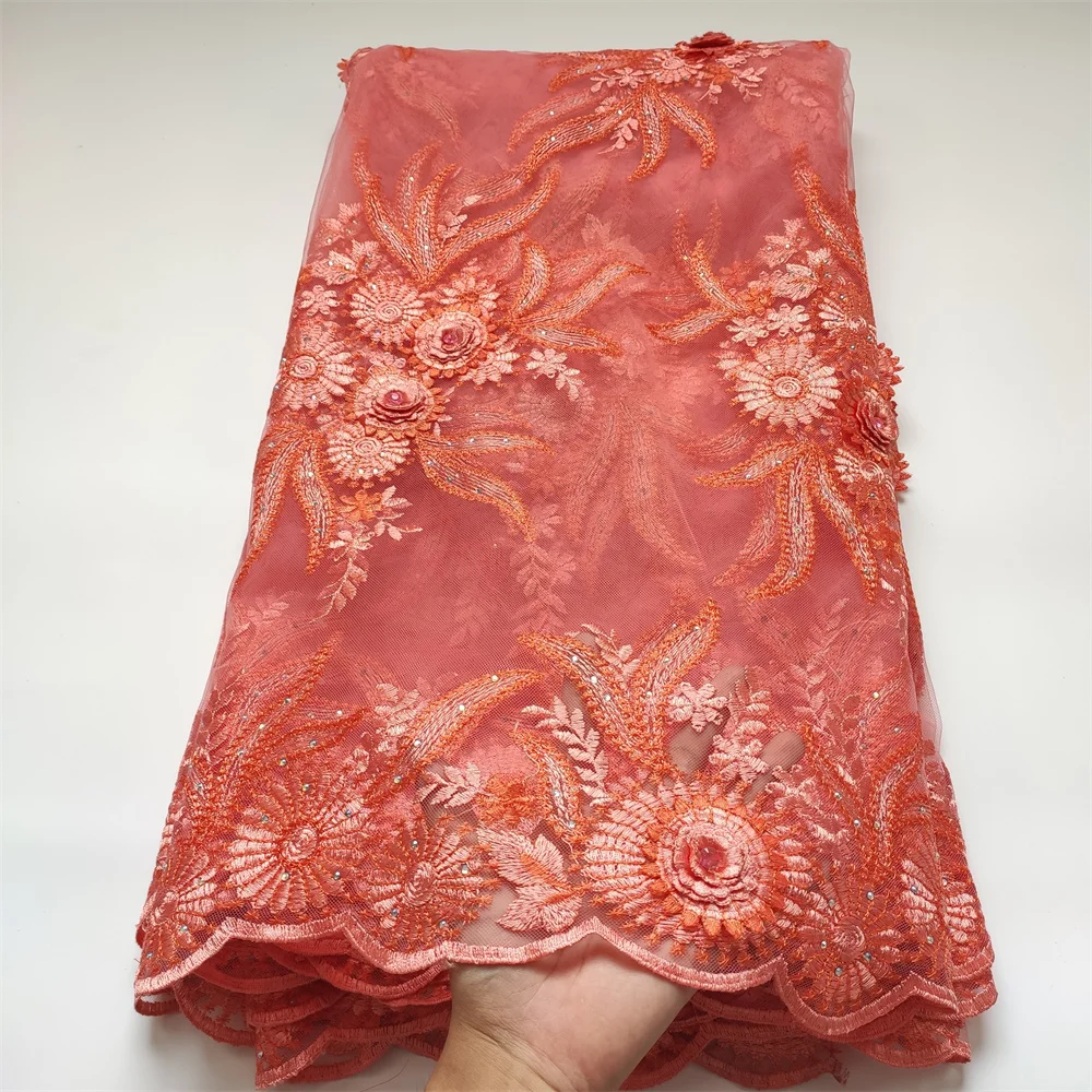 

Новейшее кружево из бисера, африканские бусины ручной работы, кружевная ткань, вышивка, французское Сетчатое кружево для женщин, тюль, кружевная ткань T008