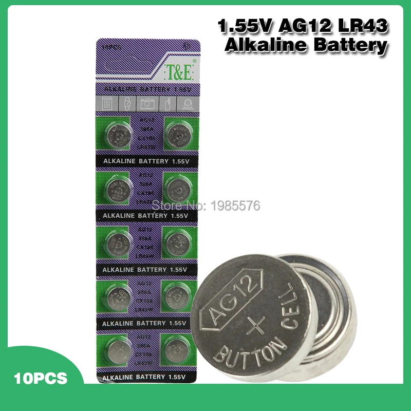 

10pcs/pack AG12 LR43 386 Button Batteries SR43 186 SR1142 LR1142 Cell Coin Alkaline Battery 1.55V V12GA For Watch Toys Remote