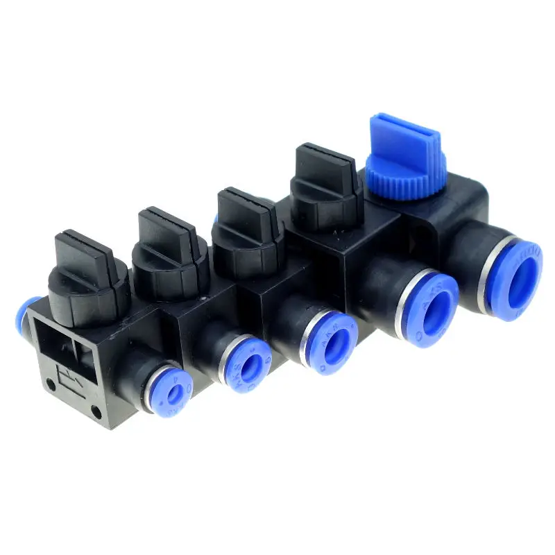 Воздушный пневматический ручной клапан фитинг толчок в соединение 2 способ