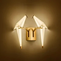 led postmodern love bird iron acryl black gold led lamp led light wall lamp wall light wall sconce for bedroom corridor
