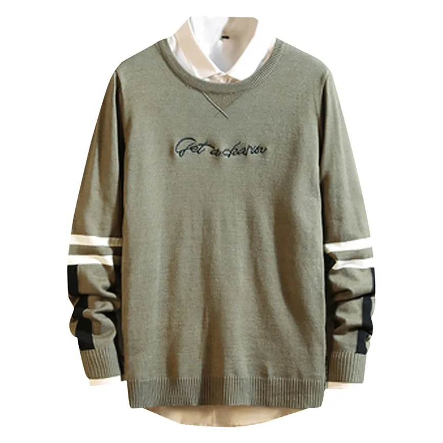 Мужские свитера осень 2019 новый пуловер с круглым воротником Мужская брендовая