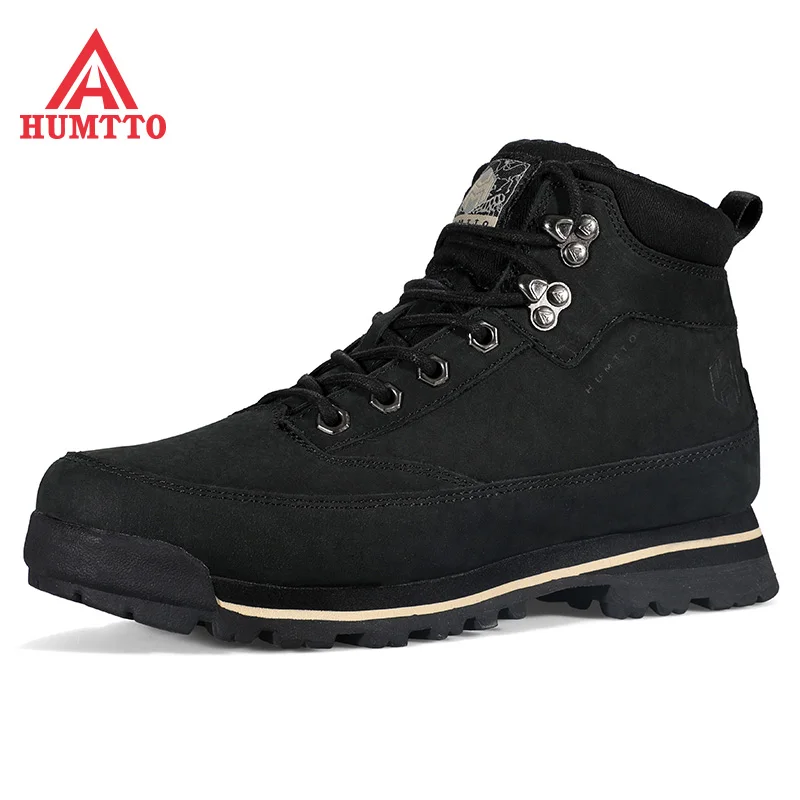 HUMTTO Hiking Shoes Men Women Sneakers Genuine Leather tactical hunting Boots Autumn Winter Non-slip Trekking Sport Mens Shoes