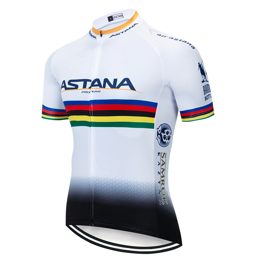 

Summer NEW ASTANA Men's Ciclismo Racing Cycling Top Quick Dry Short Sleeve Bicycle Bike Jersey Riding Wear Ropa Ciclismo Shirt