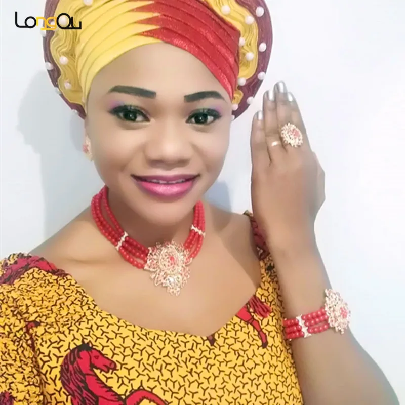 Комплект из колье серёг и кольца в африканском стиле|jewelry sets for women|african fashion jewelry