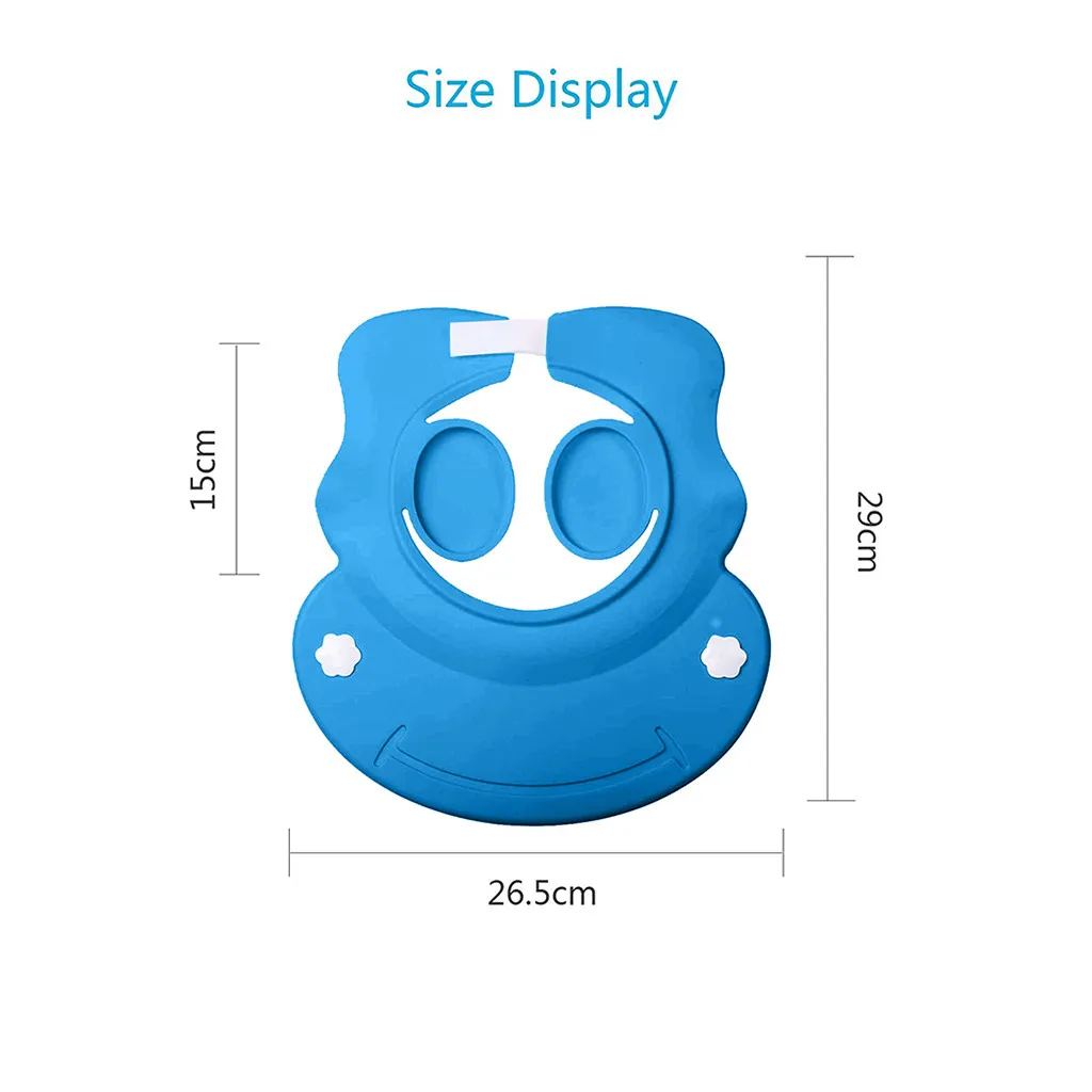 

Baby Shower Cap Shampoo Cap Children's Bathing Sun Visor Adjustable Waterproof Ear Shower Cap Shower Protect Eyes Hair #YL5