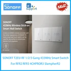 Умный настенный сенсорный выключатель SONOFF T2EU-RF, Wi-Fi, умный дом, 123 Gang, 433 МГц, выключатель света для RFR2 RFR3 4CHPROR3 SlampherR2