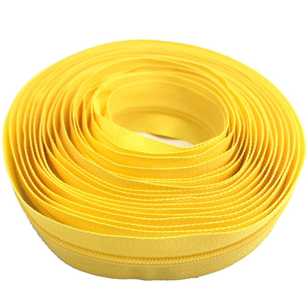 3 # молния лимонно желтый нейлон катушки молнии по двору с автоматическим замком