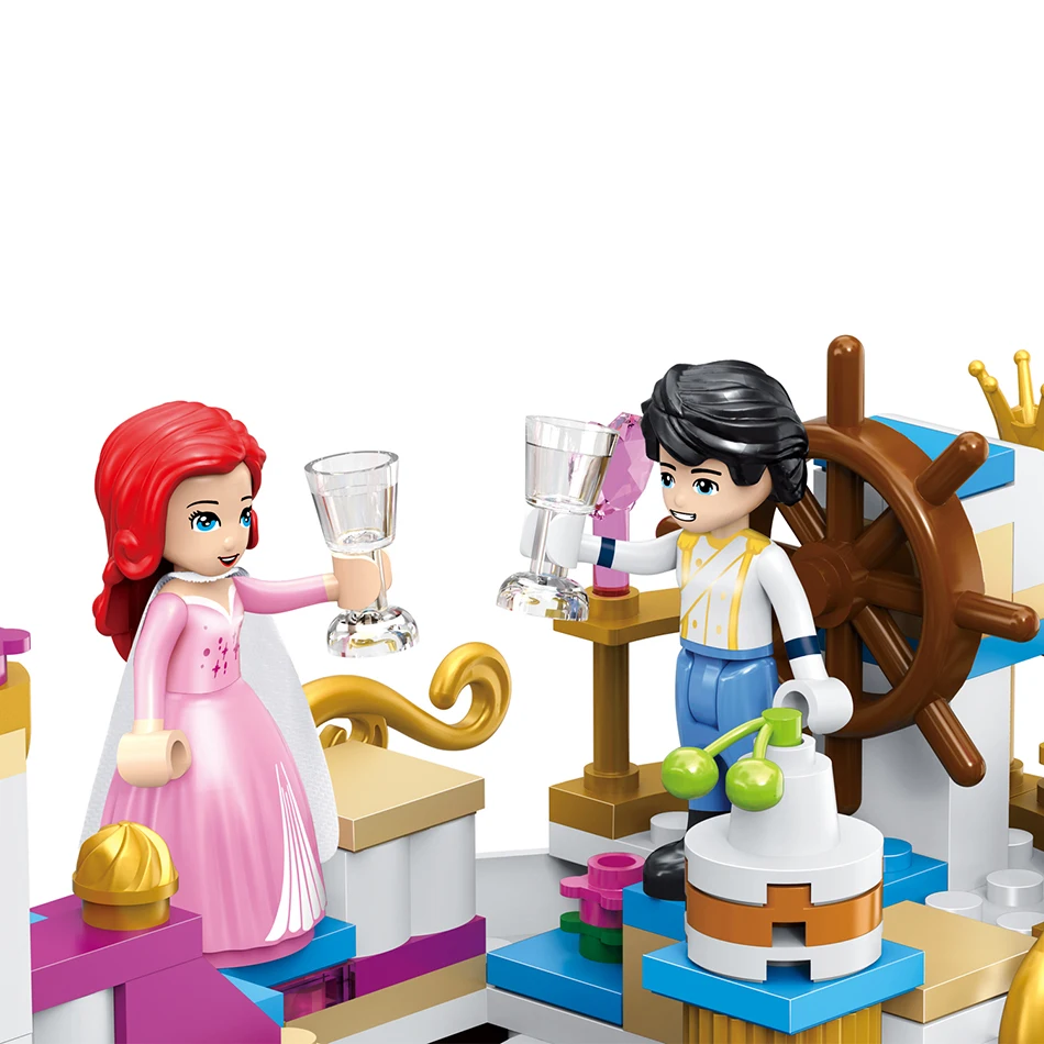 382 шт маленькие строительные блоки игрушки Совместимые Lepining Принцесса Принц