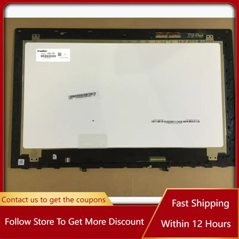

15.6" Oringinal Laptop Screen For Lenovo Y50 Y50-70 LCD Touch Screen SD10F28491 FHD 1920*1080 30 Pin Display Panel With Bezel