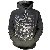newest 3d printed bicycle parts clothes unisex casual hip hop harajuku zipper hoodie new unisex long sleeve sweatshirt