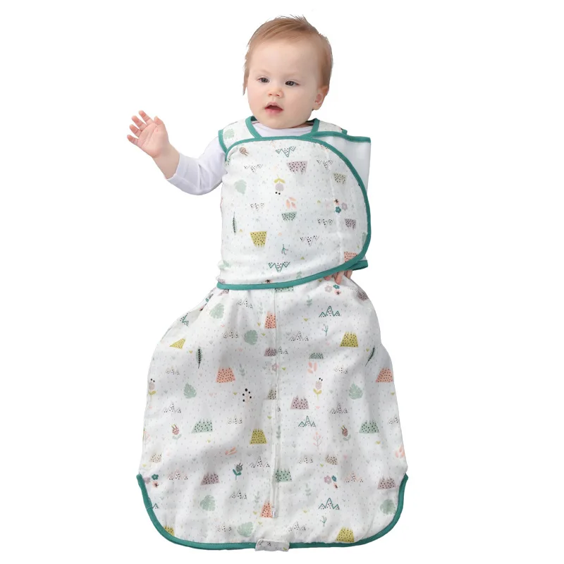

Newborn Baby Anti-shock Sleeping Bag Spring and Autumn Swaddling Supplies Hug Quilt Winter Plus Cotton Bedding Muslin Blanket