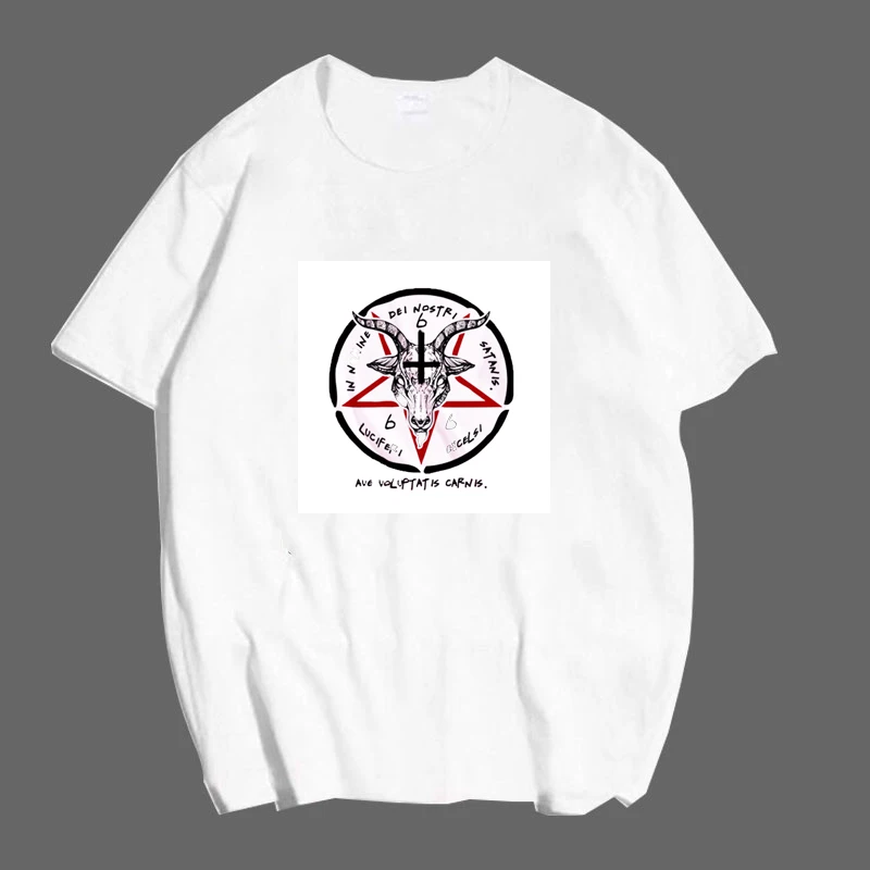 Футболка с Сатаной для мужчин и женщин Детская рубашка принтом светителя демона