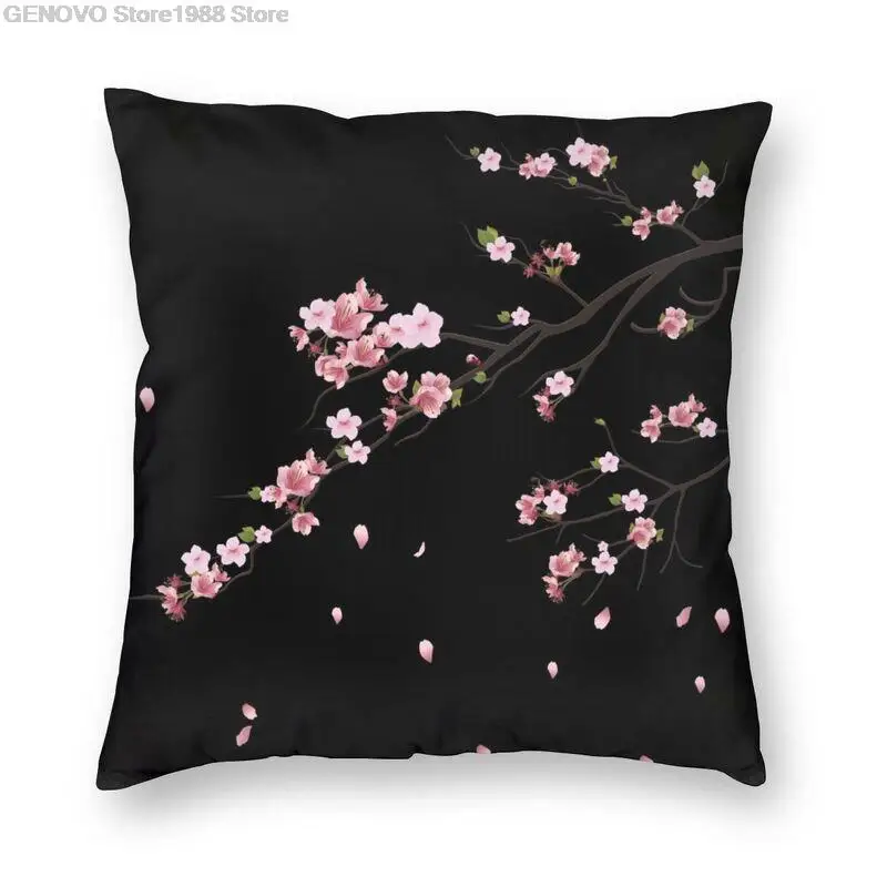 

Personalisierte Japanischen Sakura Zweig Kissen Fall Wohnkultur Doppel Seite Blumen Blumen Kirschblüte Kissen Abdeckung für Sofa