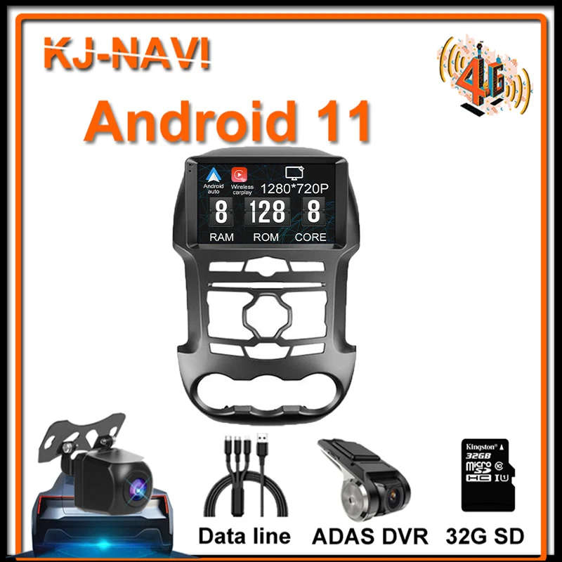 

Автомагнитола для Ford Ranger F250 2011-2015, Android 11, 2 Din