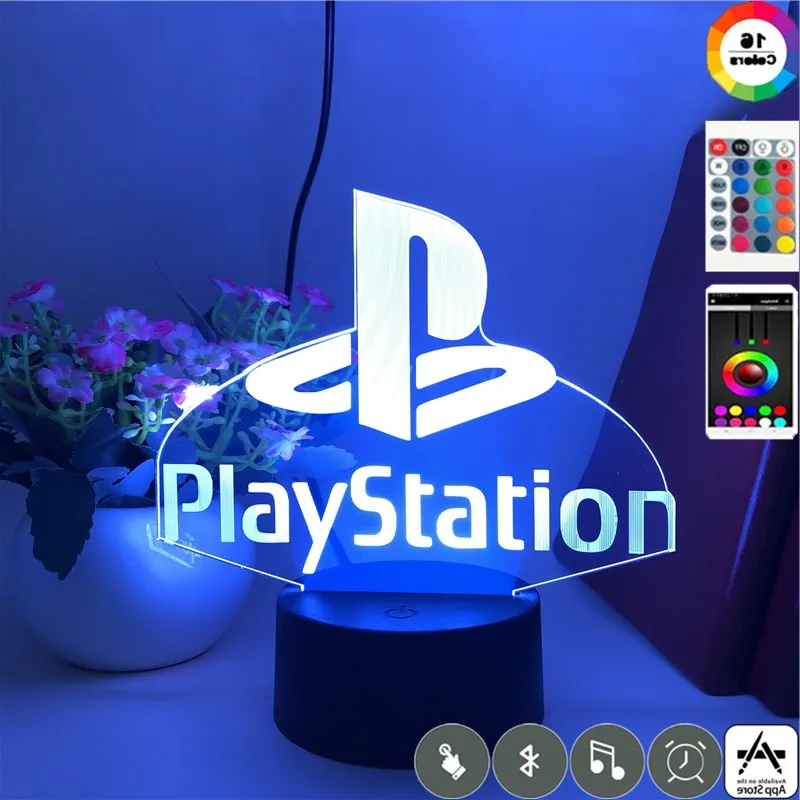 Игровой значок 3D Иллюзия ночника 7/16 Цвет Change настольная лампа Настройка