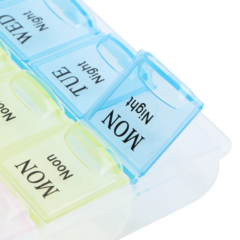 Портативный 7 дней 21 слотов Еженедельные таблетки медицинский ящик для хранения