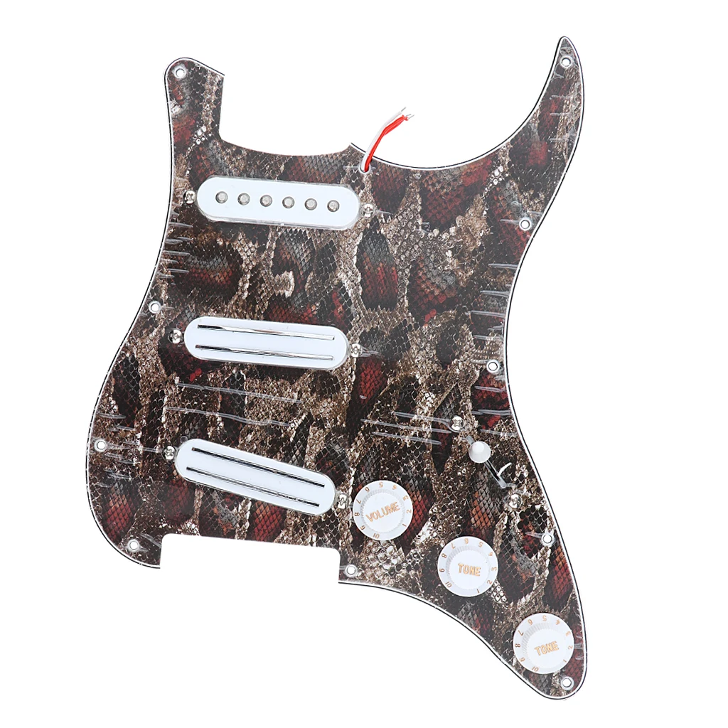 Двойной рельс Humbucker затактовый звукосниматель с одной катушкой Pickguard Prewired загруженный Pickguard для Fender ST гитары