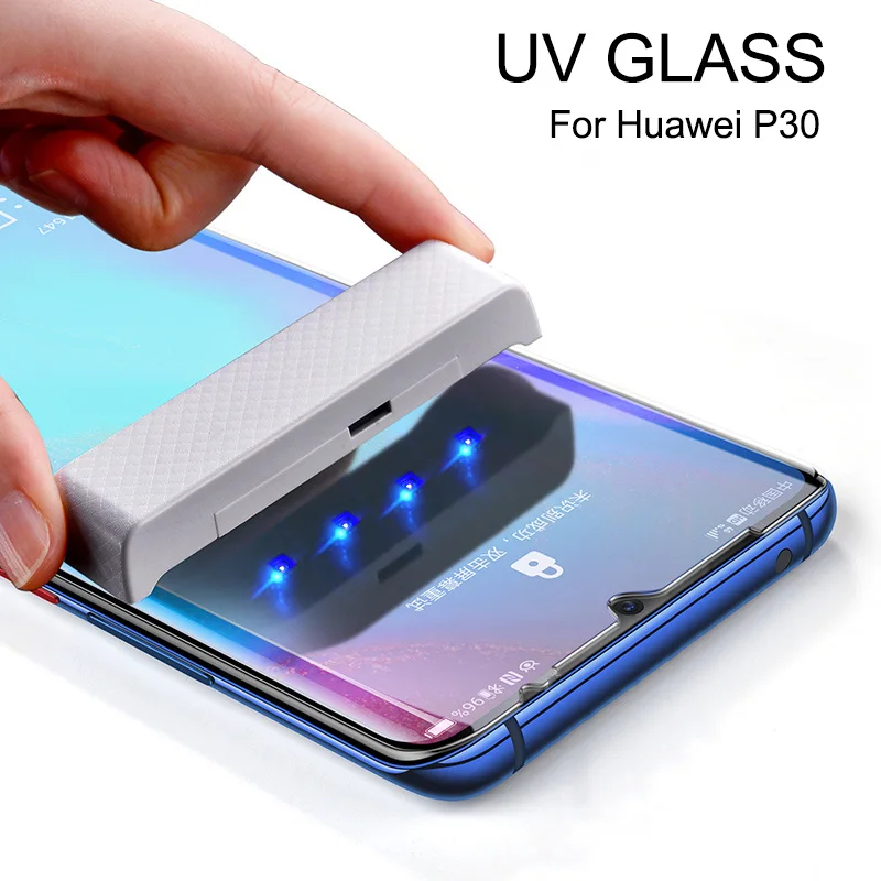 УФ-стекло для Huawei P30 Pro защита экрана Mate 20 стеклянная пленка P20 Lite 30 | Мобильные