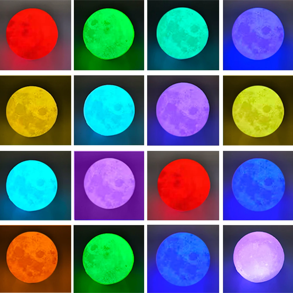 

Светодиодный ночсветильник, 3D печать, кнопка «лусветильник, батарея, меняющая цвет, детская игрушка светильник товой ночник