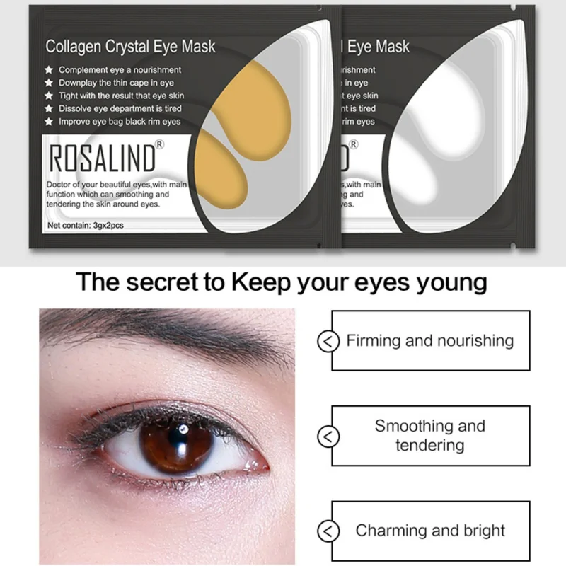 24K золото коллаген патчи для глаз темный круг отечность мешок маска против