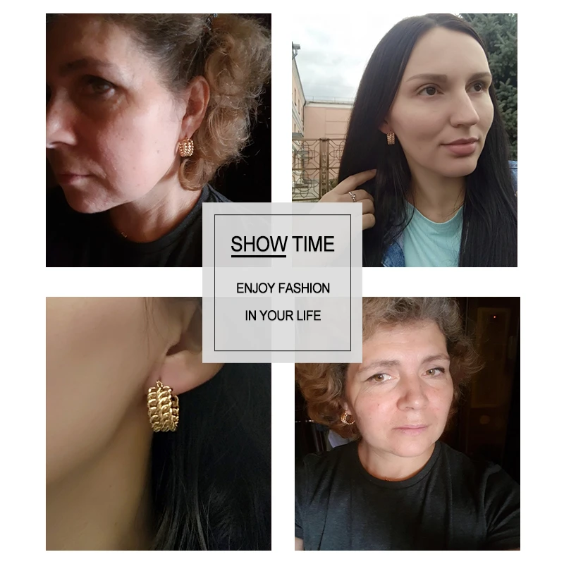 JOUVAL металлические серьги цепочки для женщин сплав золотого цвета винтажные