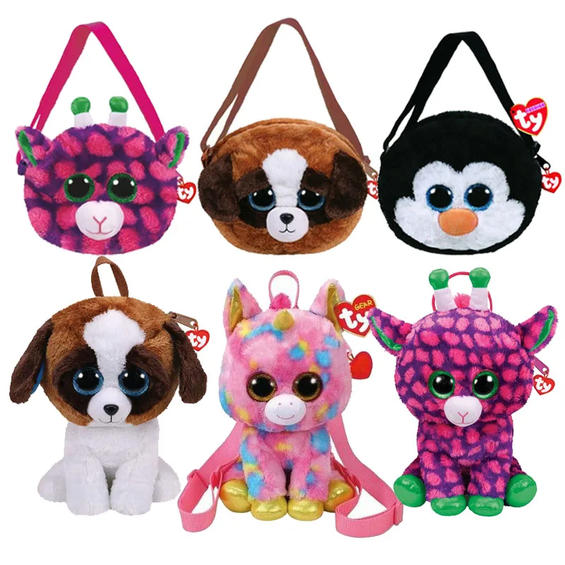 Ty Beanie Boos рюкзак сумка-мессенджер Единорог Пингвин Леопард Жираф искусственная