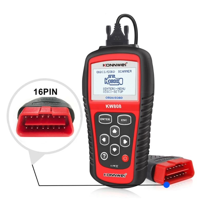 

Считыватель кодов KW808 OBD2 Универсальный автоматический диагностический сканер считыватель кодов автомобиля