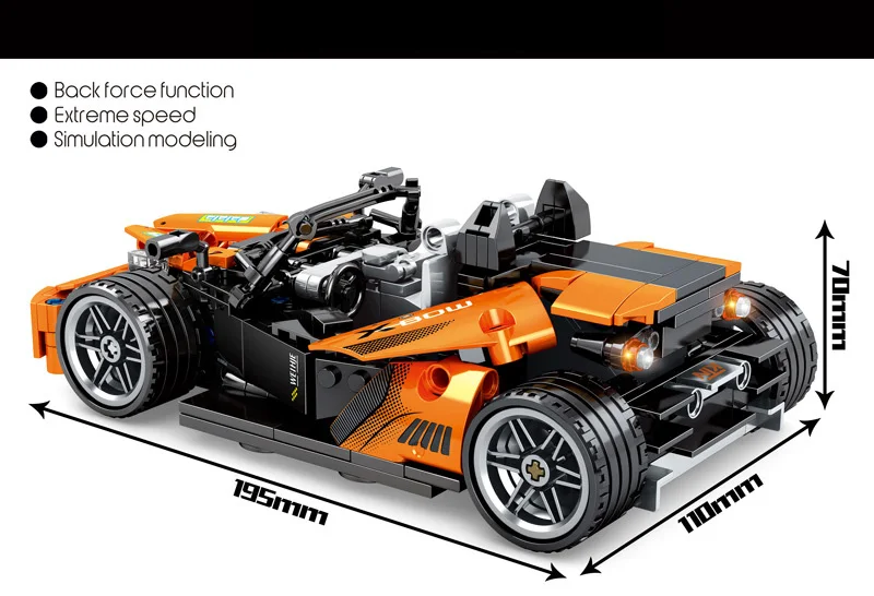 Technics KTM Супер спортивный автомобиль xbow moc строительный блок сборка Модель Кирпичи