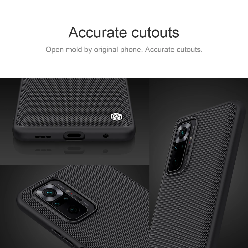 Чехол для Redmi Note 10 Pro текстурированный нейлоновый нескользящий - купить по