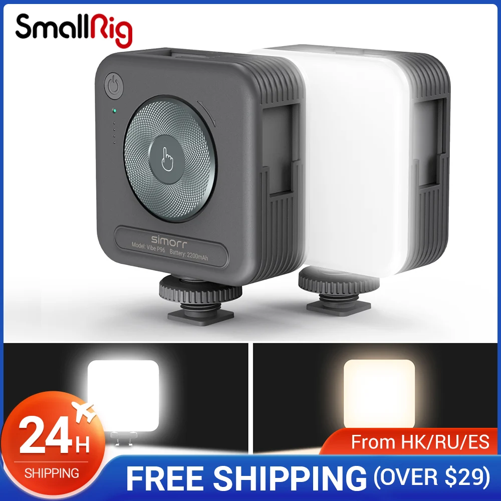 Luzes da Câmera Iluminação de Vídeo para Youtube Luz de Vídeo Luz de Preenchimento Smallrig Mini 6500k Zoom Foto Tiktok Vlog P96 Led 2200mah