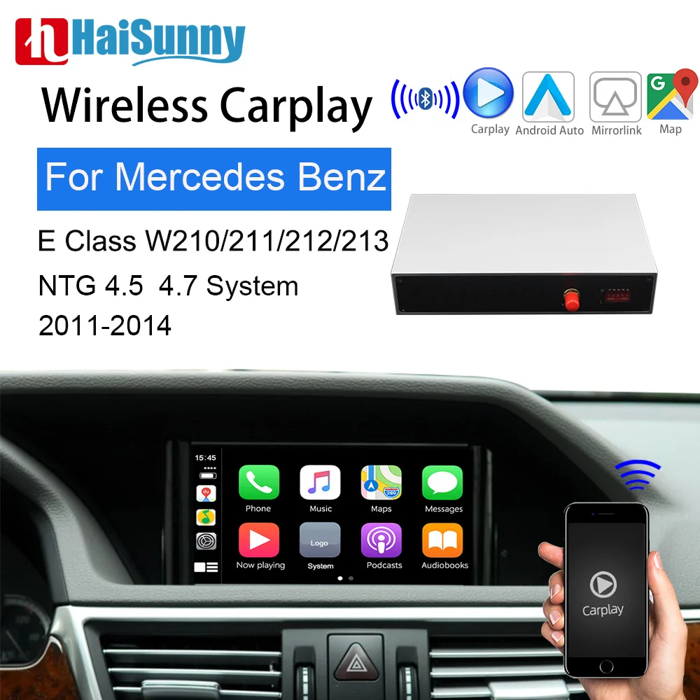 

Wireless Carplay For Mercedes E class W210 W211 W212 W213 2011-2014 Support Smart Car Video Screen multimedia iOS Mirroring Maps