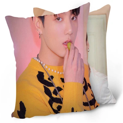 KPOP Подушка Bangtan подушка для мальчиков постельные принадлежности карта душа K-pop Home Bangtan Boys квадратная подушка с одной стороны - Цвет: 7