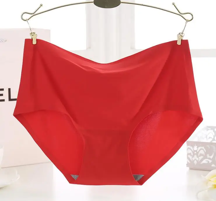 4XL женские сексуальные бесшовные трусики, дышащие трусики, полые трусы размера плюс, нижнее белье для девочек, фабричная, OEM дизайн - Цвет: Красный