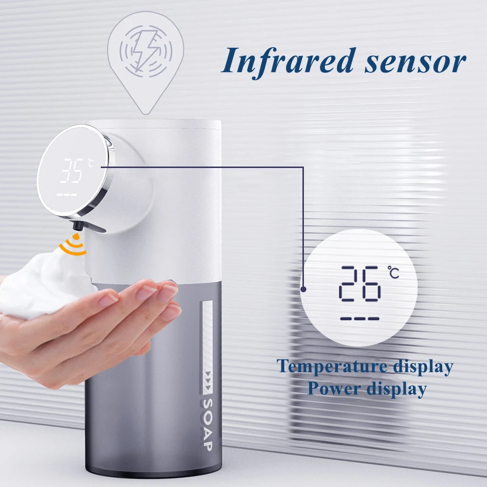 Автоматический дозатор жидкого мыла с бесконтактным датчиком пеногенератор