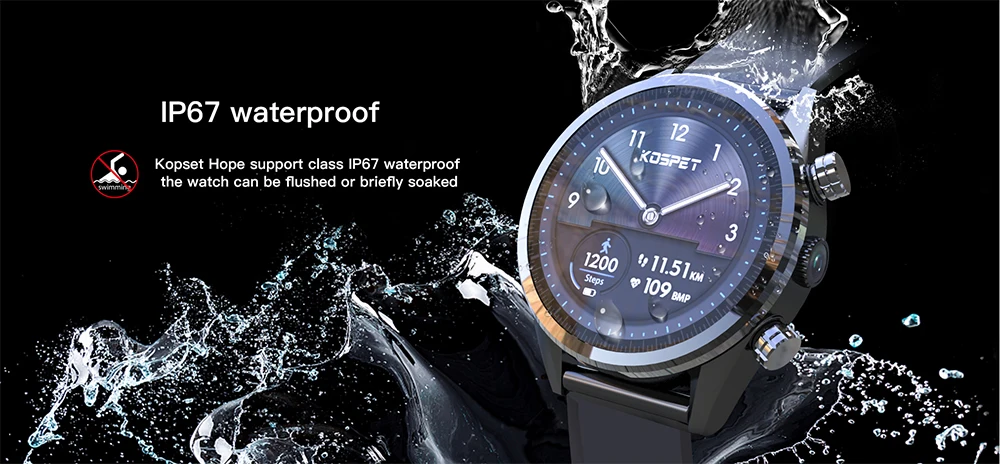 Kospet Hope Смарт-часы Android телефон 3 ГБ 3 ГБ 8МП камера Google play store gps карта Smartwatch водонепроницаемые мужские для Android ios